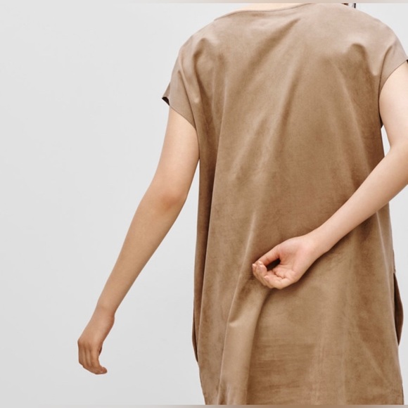 Aritzia Wilfred Free Nori Vegan Faux Suede Boxy Dress - Picture 5 of 6